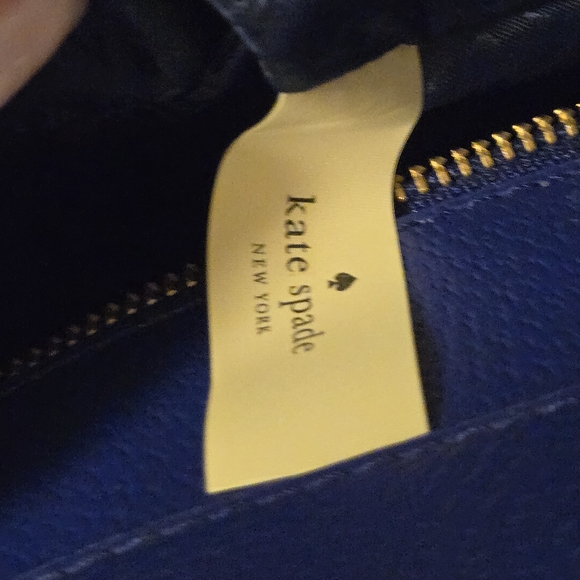 Kate Spade Grand Street Sadie Leather Tote Hand Bag Holiday Blue - Picture 4 of 4